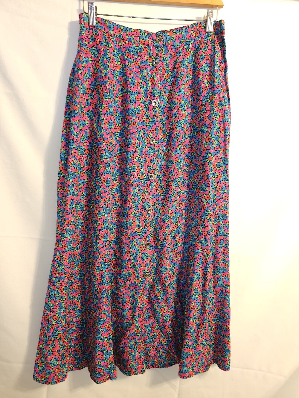 Carole Little Sport Floral Maxi Skirt Size 12 - Picture 7 of 12